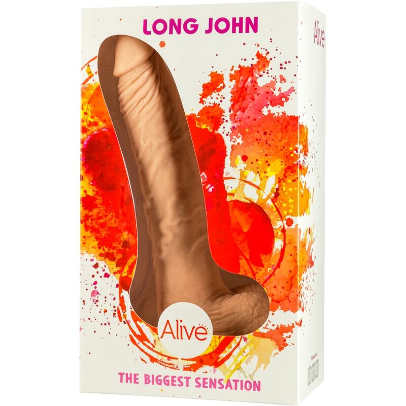 Dildo Realist, Alive - Long John, Baza cu Ventuza, 21.8 CM / D - 4 CM